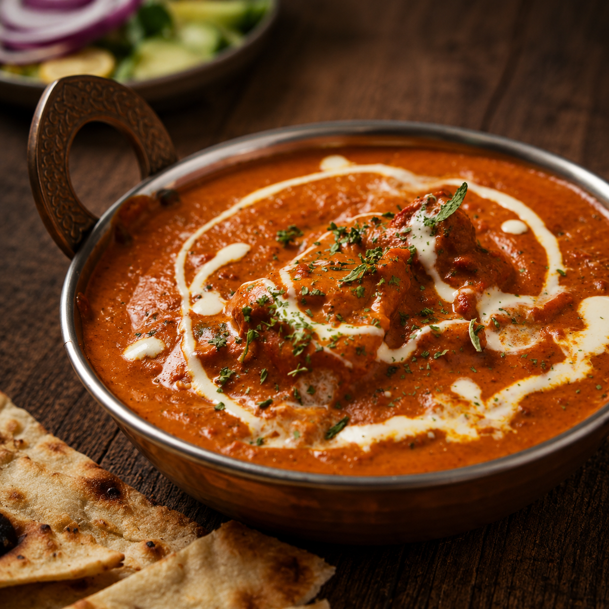 Butter Chicken Masala at HeritageOne — tandoor-cooked chicken in a rich tomato and cream gravy