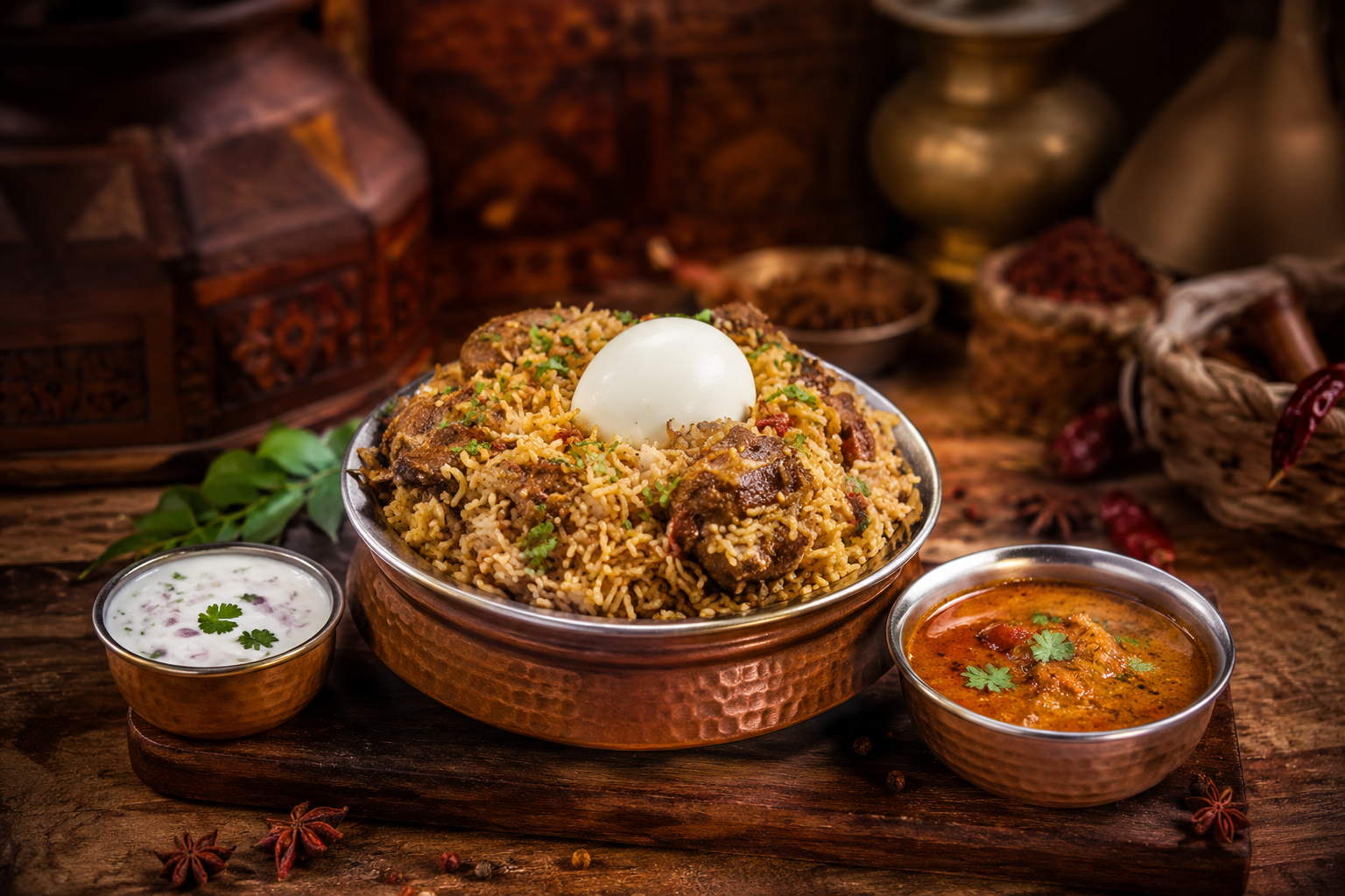 Seeraga Samba Biryani at HeritageOne — slow-cooked biryani made with aromatic seeraga samba rice