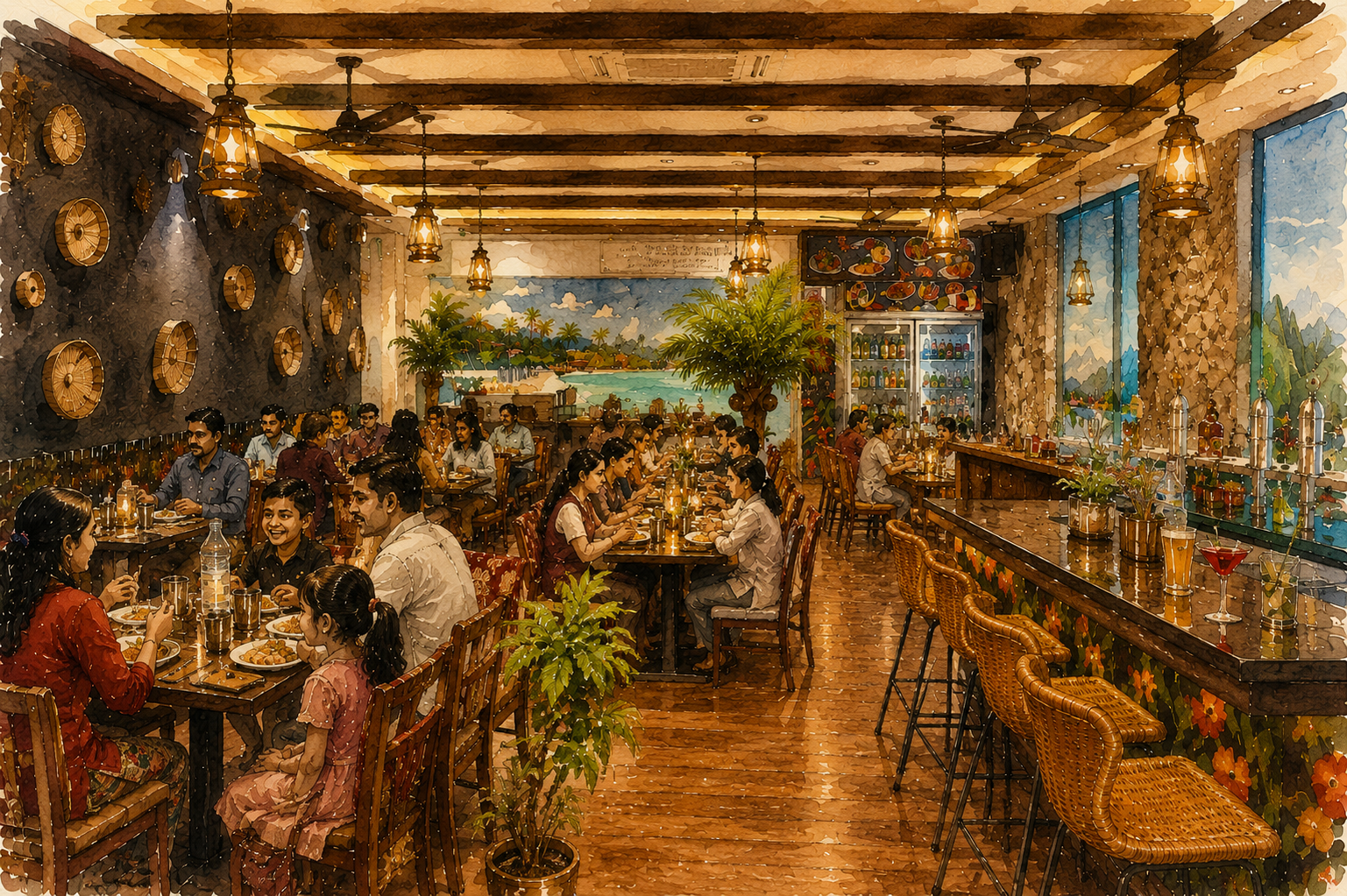 HeritageOne restaurant and bar interior